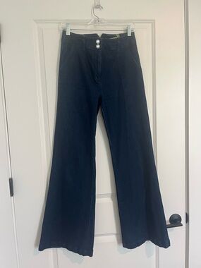Maeve Wide Leg Dark Blue Jeans 28
